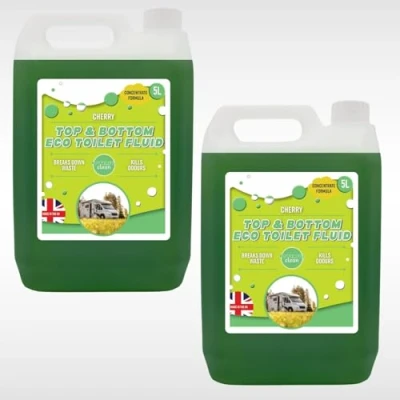 Image of Dunnet Tools Top &amp; Bottom Toilet Cleaner 2 in 1 Rinse Fluid Eco Friendly Formaldehyde Free for Motorhome, Portable Camping Caravan accessories (10L Fluid)