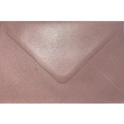 Image of C6 Coloured envelopes for A6 Greeting Cards Wedding Invitation Crafts 114x162mm Pack of 24 (Pearl Pink)
