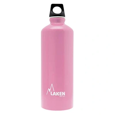 Image of LAKEN Futura Water Bottle with Narrow Mouth, Single Wall Lightweight Aluminum BPA Free, Leak Proof Screw Cap, 0.75L, Pink