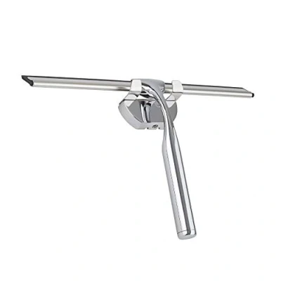 Image of Milano Portland Modern Stainless Steel Shower Squeegee Wall Hook Chrome