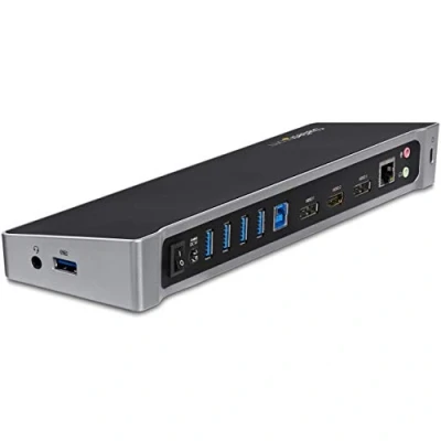 Image of StarTech.com Triple Monitor USB 3.0 Laptop Docking Station 4K HDMI, 2x DisplayPort Universal Dock for Windows &amp; Mac OS (10.14 Above) (USB3DOCKH2DP)