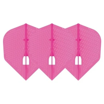 Image of 1 SET L STYLE CHAMPAGNE DART FLIGHTS SHAPE DIMPLE PEARL PINK