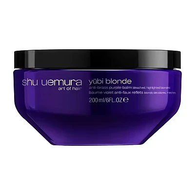 Image of Shu Uemura, Anti Brass Purple Hair Mask Yubi Blonde, Bleached/Highlighted Blonde Hair, Enriched with White Peony &amp; High Tech Cool Pigment, Strength, 200ml