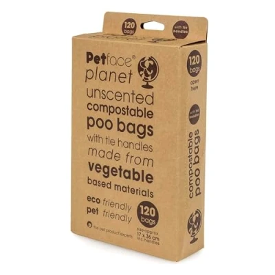 Image of Petface Planet 120 Tie Handle Compostable Poo Bags