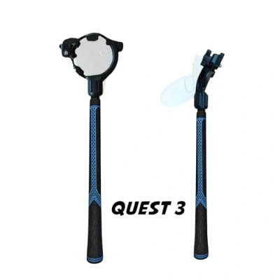 Image of Sanlaki Golf Adapter for Oculus Meta Quest 3. VR Putter Accessory, Controller Handle. Heavy Steel Core, Grip (Right)