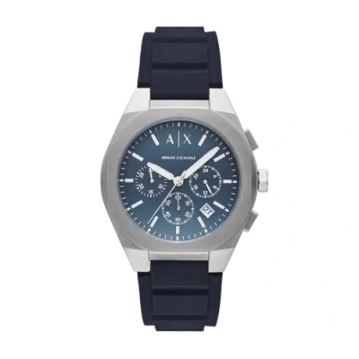 Image of Armani Exchange Rafael Chronograph watch, Men&#039;s, Size: One Size, Blue