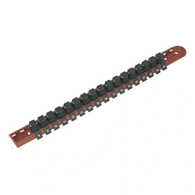 Image of Sealey Premier Socket Retaining Rail with 17 Clips 1/2&quot;Sq Drive