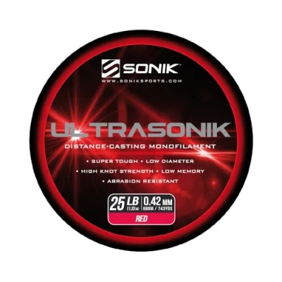 Image of Sonik UltraSonik Red Mono Line Bulk Spool: 25lb