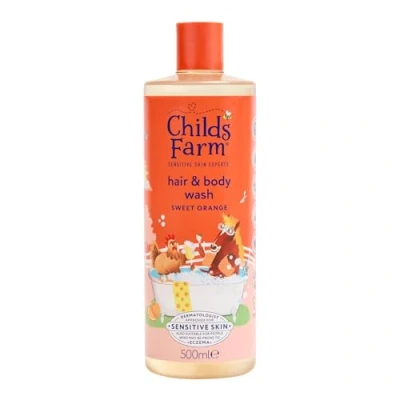 Image of Childs Farm Hair &amp; Body Wash, Sweet Orange 500ml Gentle Tear Free Formula for Kids, Babies Sensitive Skin