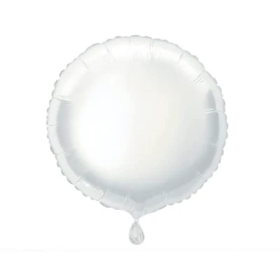 Image of Unique Party 53341 18&quot; Foil Round White Helium Balloon