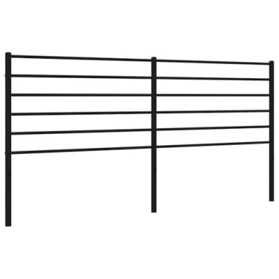 Image of vidaXL Metal Headboard Bedroom Accessory Bed Header Black 180 cm