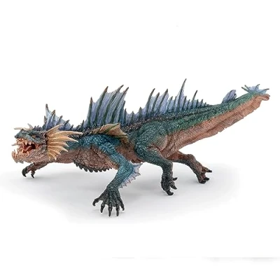Image of Papo Large figurine Sea Dragon 36037, Medieval Fantasy Toy for Kids, 24,5 cm, Hand painted Mythical Creature Imaginary Adventures from 3 Years old