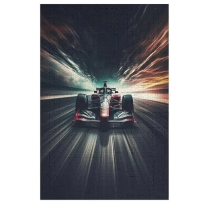 Image of 1000 Piece Jigsaw Puzzle F1 Racing for Adults Wooden Puzzles Educational Game Challenge Toy （78x53cm）