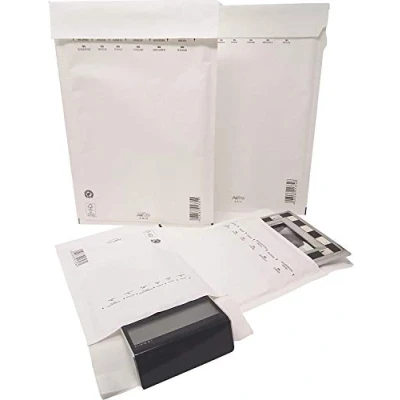 Image of indigo® White Bubble Padded Mailing Posting Mailer Jiffy Bags e Commerce Eco Friendly (R2 Size 140 X 225mm (Qty 200) W2 B12)