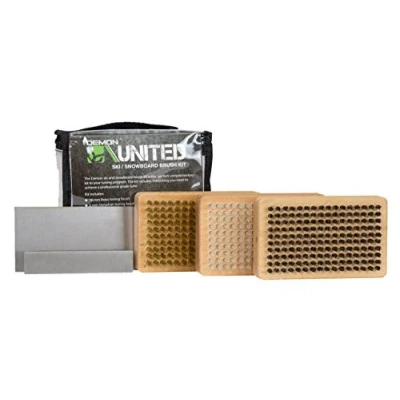 Image of Demon United Ski/Snowboard Wax Brush Kit Bonus Includes Metal Scraper and Edge File