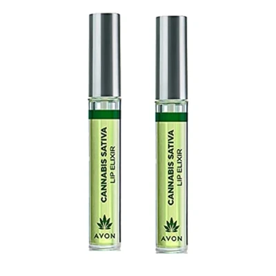 Image of Pack of 2 Cannabis Sativa Oil Lip Elixir by Avon x 3g