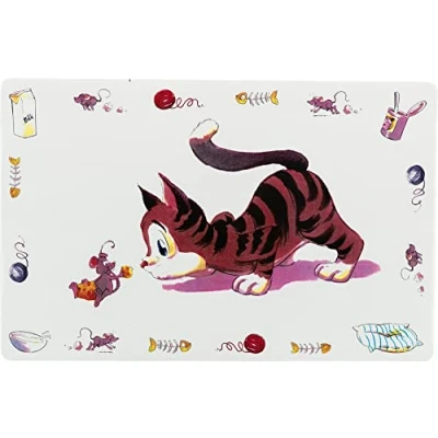 Image of Trixie Comic Cat Print Place Mat, 44 x 28 cm (1 unit)