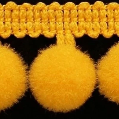 Image of HomeBuy 1M POM BOBBLE TRIM FRINGE MEDIUM SIZE 10mm 20 colours (per metre) ORANGE #B