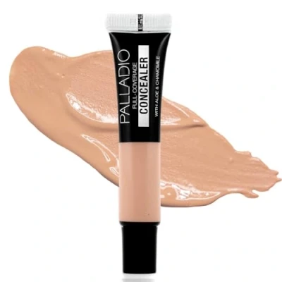 Image of Palladio Full Coverage Concealer, Under Eyes Disguise, Creamy Face and Eye Evens Skin Tone, Conceals Blemishes, Dark Circles Fine Lines, Use with Concealer Brush, Creme Brule