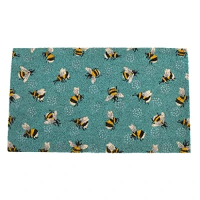 Image of Rex London Bumblebee Print Non Slip Coir Doormat