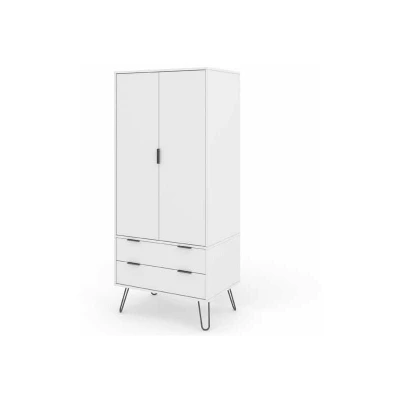Image of Core Products Augusta White 2 Door, Drawer Wardrobe