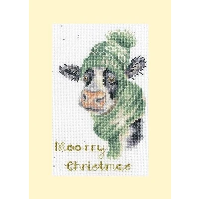 Image of Bothy Threads Counted Cross Stitch Kit Moo rry Christmas