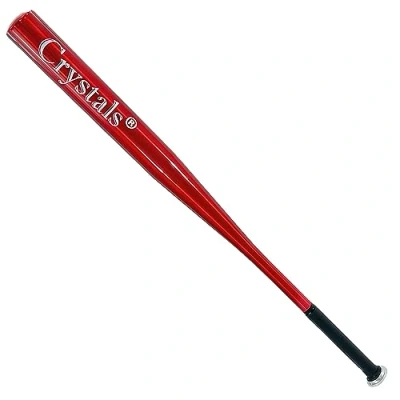 Image of Crystals 32 Inch Wooden/Metal Baseball Bat, Aluminium/Wood Bats for Adult and Kids Outdoor Training &amp; Practice Variety of Colours (32 Inch, Red)