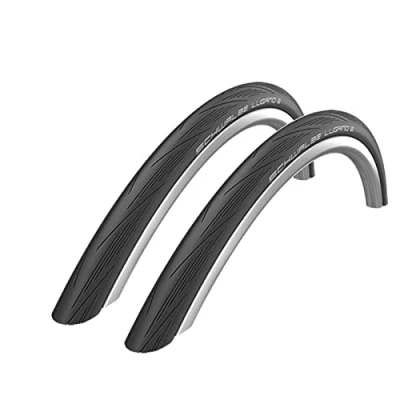 Image of 2x Schwalbe Lugano 700c x 28 Road Racing Bike Tyres Black
