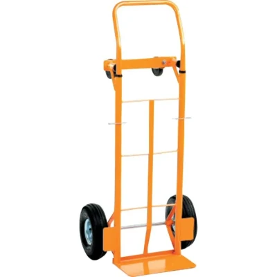 Image of Two Way Truck; Fixed/Swivel Wheels; Steel; 200kg; Orange