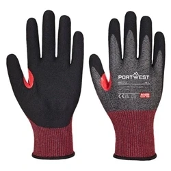 Image of Portwest CS Cut F18 Nitrile Glove S Blk (Pack of 12)