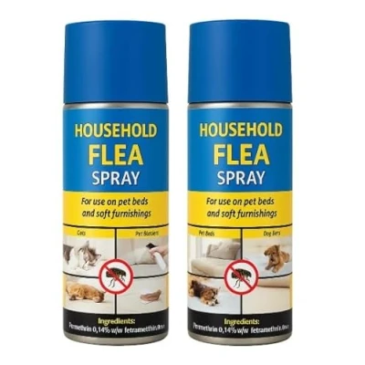 Image of Advanced Flea Killer Spray 2 Pack Household For The Home Kills Fleas Instantly Strong Treatment Cat Dog Pet Beds Carpet House