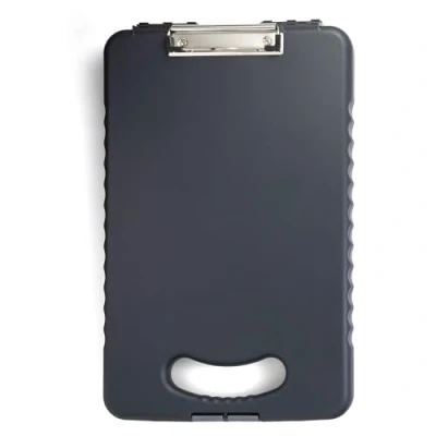 Image of Officemate 83314 Tablet Clipboard Storage Box Slim &amp; Compact Document Paper File with Clip Board Great for Office, Hospitals, Job Site Classrooms Charcoal,Grey, (A4 Size)