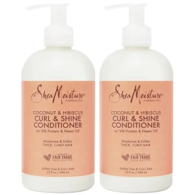 Image of Shea Moisture Conditioner Curl &amp; Shine 13oz Coconut Hibiscus (2 Pack)
