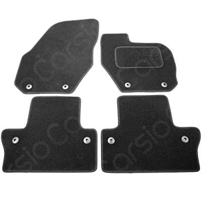 Image of Carsio Carpet Car Mats For Suzuki Alto 2009+ Onwards 4 Piece Set Tailored Fit Floor Mat Complete Accessory Black Custom Fitted All Weather, Anti Slip Backing &amp; Trim