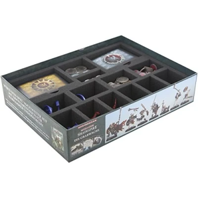 Image of Feldherr foam tray set compatible with Warhammer Underworlds: Shadespire core game box