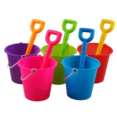 Image of Blue Whale Gifts 5 x Beach Buckets And Spades Bulk Buy Value