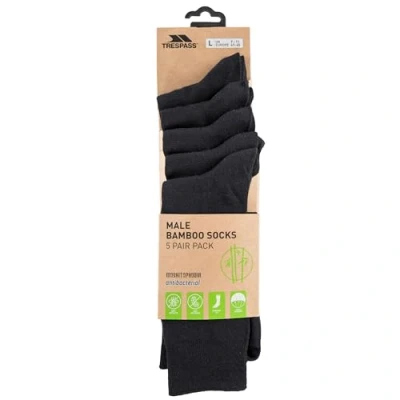 Image of Trespass Men&#039;s Daily Socks, Black, L