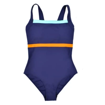 Image of Splash About Womens Soaked Ladies Swimming Costume One Piece Swimsuit, Blue, 24 EU