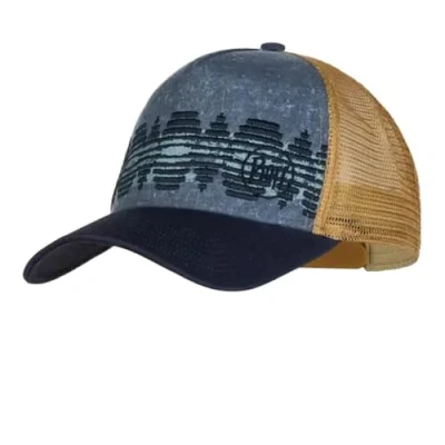 Image of Buff Trucker Cap Tzom Stone Blue Unisex One Size
