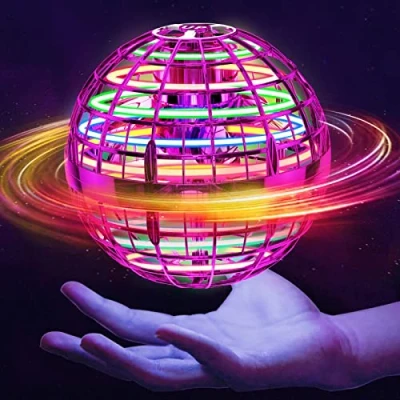 Image of Ivtivfu Flying Ball (Purple), Orb Toys, Hover Toy, Spinner Mini Drone Boomerang Ball, Fly Orbi Levitating Floating Orb, Cool Stuff Gift For 6 7 8 9 10+ Kids