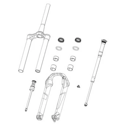 Image of Rockshox Unisex Front Suspension Decal Kit 35mm Polar Grey My18 Pike/Lyrik/Yari/Domain/Revelation(2018+) Service Spare Part, Black, UK
