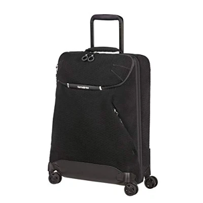 Image of Samsonite Neoknit Travel Duffle with 4 Wheels S, 55 cm, 36.5 Litre, Black (Black/White)