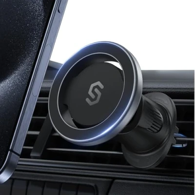 Image of SYNCWIRE for MagSafe Car Mount, Flexible Rotation Magnetic Phone Holder Vent, Hands Free Air Vent Clip Universal Compatible with iPhone 15 Pro Max Plus 14 13 12 Case