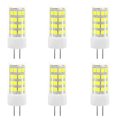 Image of 6 Pack G4 AC/DC 12V LED Light Bulb, 5 Watt, 500 Lumen, Cool White 6000K, 360 Beam Angle, 50W Equivalent, Halogen/Xenon/Incandescent Replacement Not DimmableUK Stock