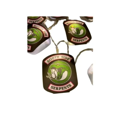 Image of Groovy Uk South Side Serpents Riverdale 2D String Light, Black/Green/White