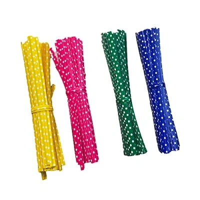 Image of YuuHeeER Colourful Plastic Bag Ties For Food Freezer Bags X 250 Clips
