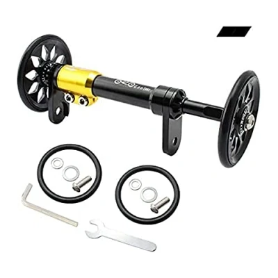 Image of Wheel Extender for BROMPTON Eazy Wheels Extension Rod BLACK / (Extender + 2 easy wheels)