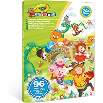 Image of CRAYOLA Mini Kids There were Once a Colouring Book, 96 Pages and 1 Sticker Sheet, Creative Educational Activity for Children from 24 Months, 25 1081