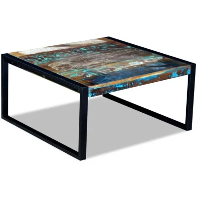 Image of vidaXL Coffee Table Solid Reclaimed Wood 80x80x40 cm
