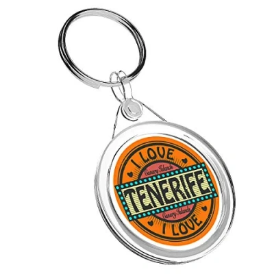 Image of 1 x I Love Tenerife Canary Keyring IR02 Mum Dad Kids Birthday #5515